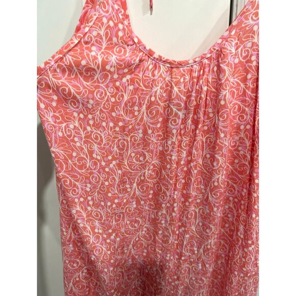 Cinta Tomato Sleeveless Pink White Floral Sun Dress - Picture 4 of 9